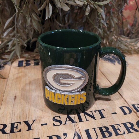 NFL Green Bay Packers Pewter Emblem Coffee Mug - Picture 1 of 6